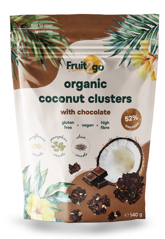 Clustere de nucă de cocos cu semințe și ciocolată